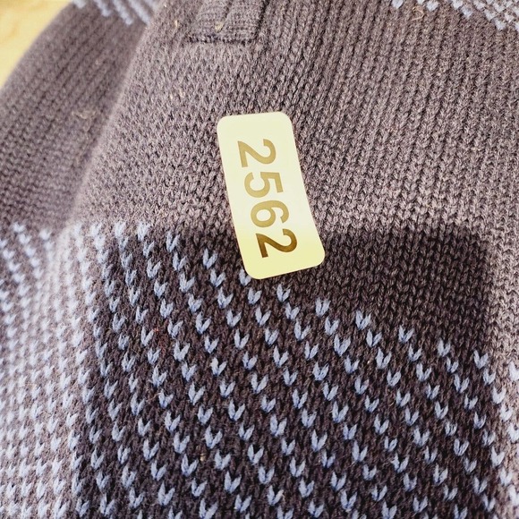 Vintage Men's Chaps Cotton Size XL Blue Stripe Half Zip Sweater NWT - Picture 10 of 11